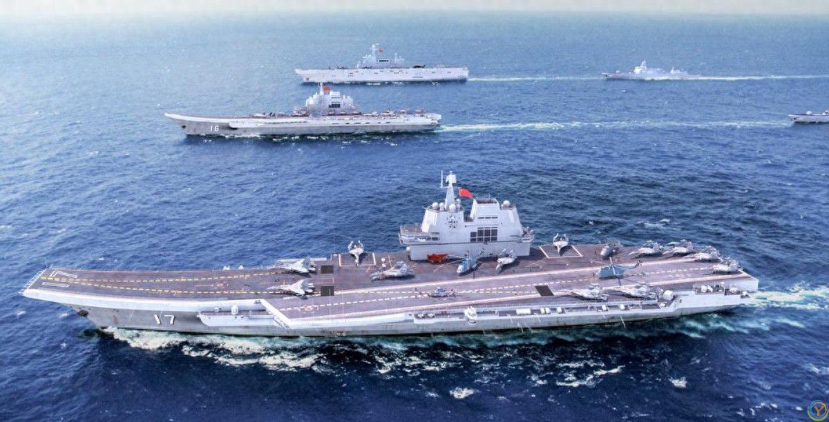 中国双航母突破第二岛链，美军死守关岛，夏威夷成了***线