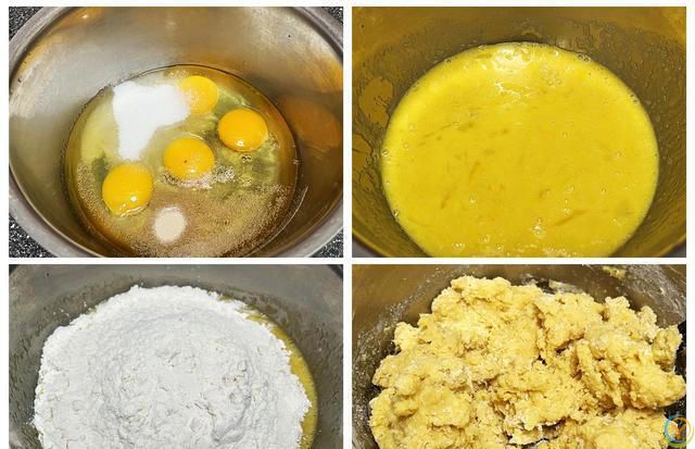 5个鸡蛋1斤面粉，不用一滴水，妈妈做的这个饼比面包还好吃