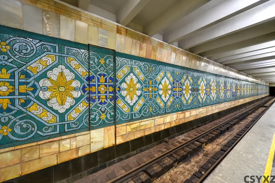 △塔什干地铁以棉花为主题的站点。（图/视觉中国）