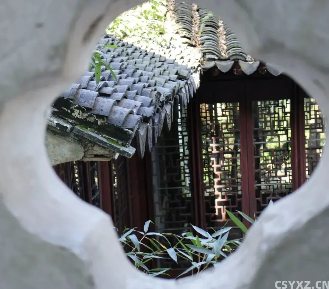 △沧浪亭的每一个花窗都是最好的取景框。(图源/作者)