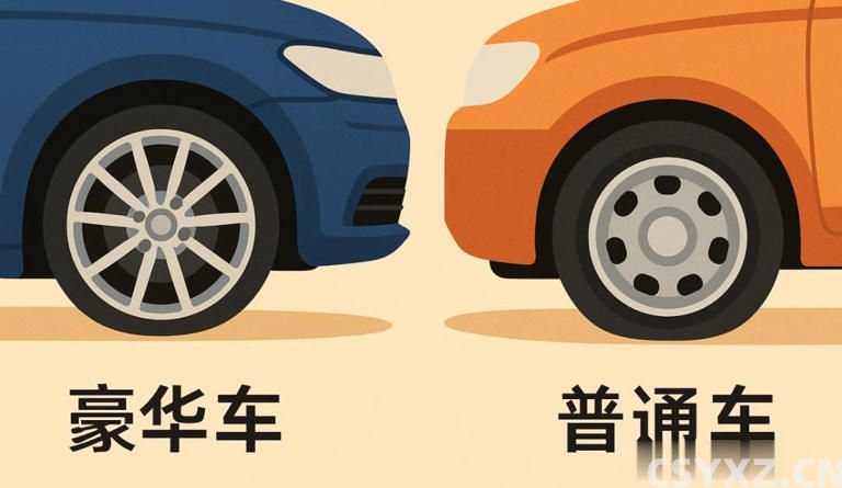 为什么***车轮胎扁，普通车轮胎厚？